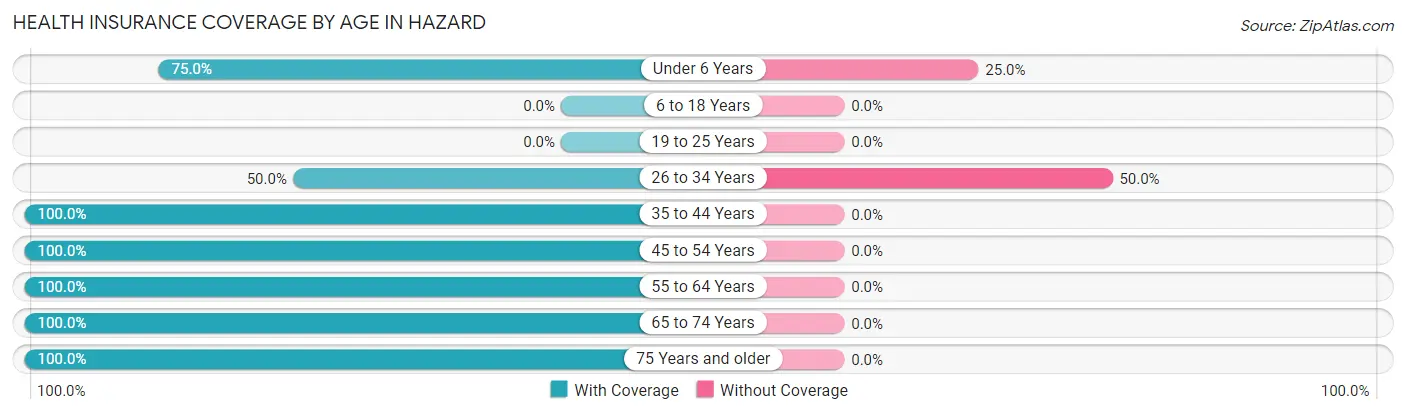 Health Insurance Coverage by Age in Hazard