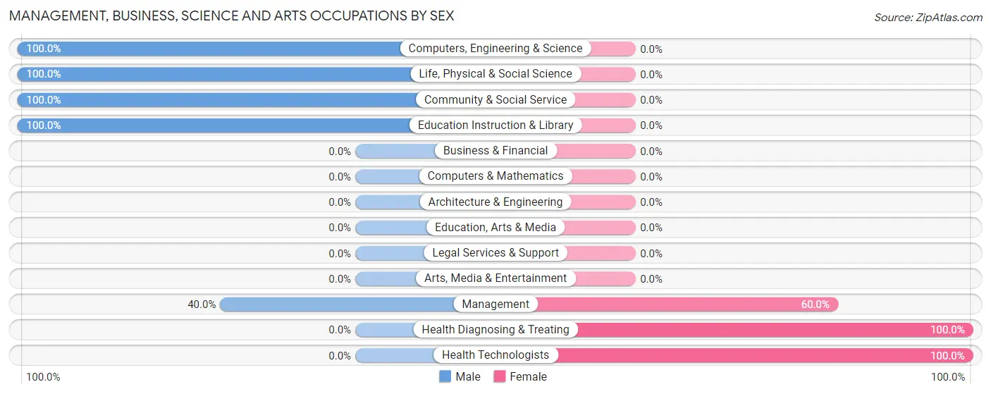 Management, Business, Science and Arts Occupations by Sex in Holstein
