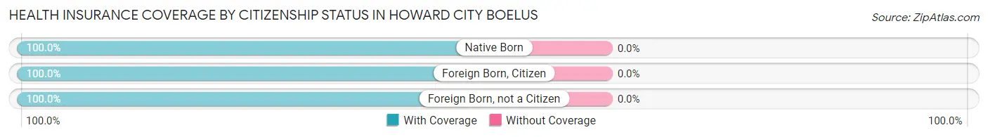 Health Insurance Coverage by Citizenship Status in Howard City Boelus