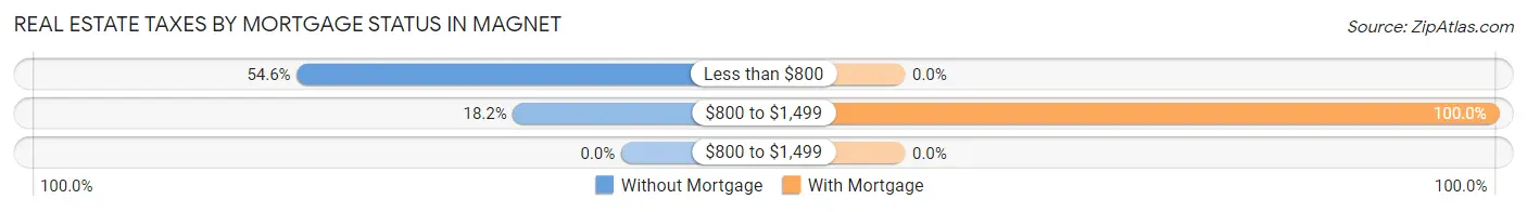 Real Estate Taxes by Mortgage Status in Magnet