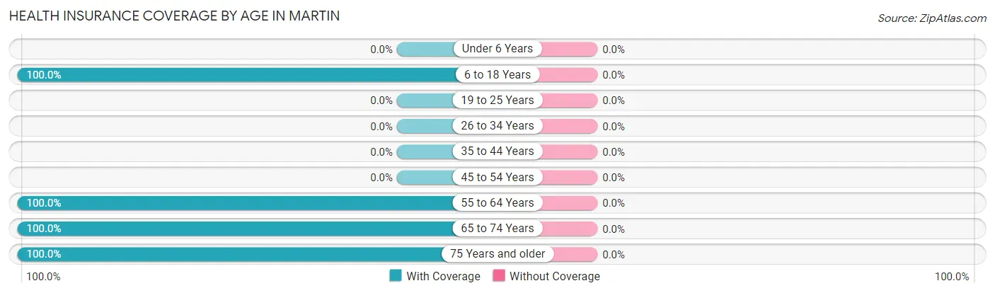 Health Insurance Coverage by Age in Martin