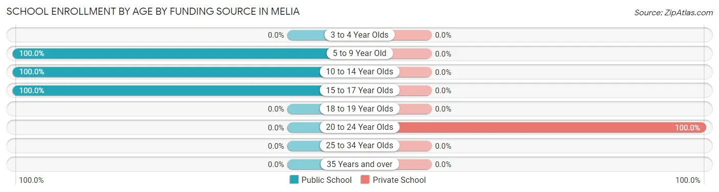 School Enrollment by Age by Funding Source in Melia