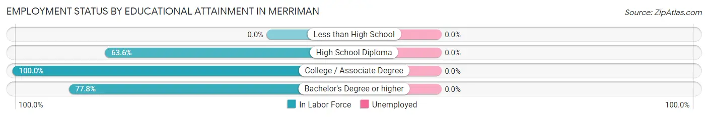 Employment Status by Educational Attainment in Merriman