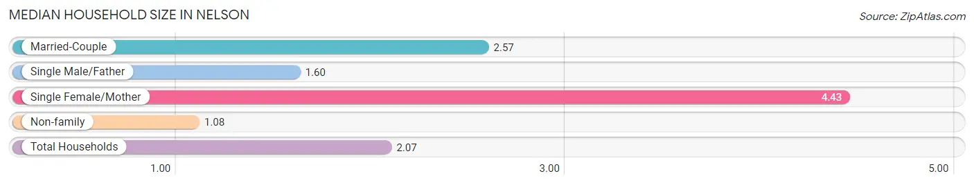 Median Household Size in Nelson