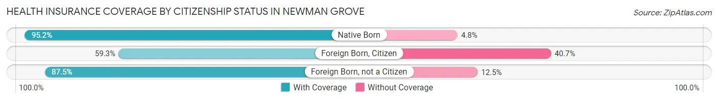 Health Insurance Coverage by Citizenship Status in Newman Grove