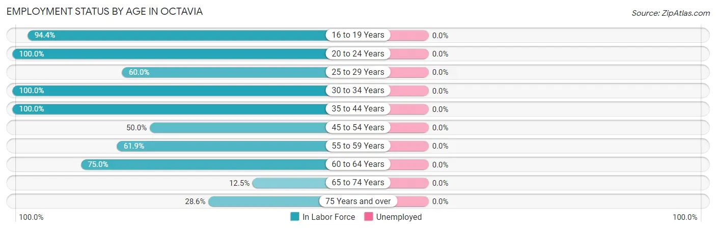 Employment Status by Age in Octavia