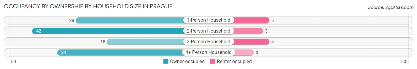 Occupancy by Ownership by Household Size in Prague