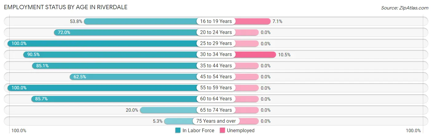 Employment Status by Age in Riverdale