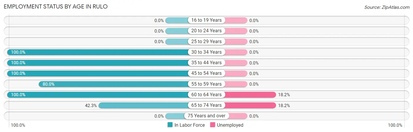 Employment Status by Age in Rulo