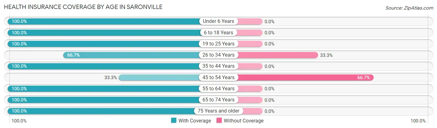 Health Insurance Coverage by Age in Saronville