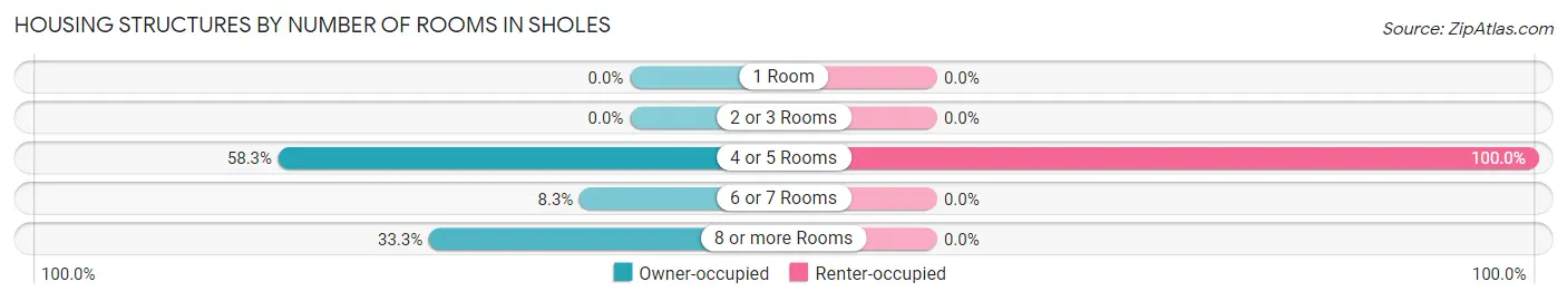 Housing Structures by Number of Rooms in Sholes