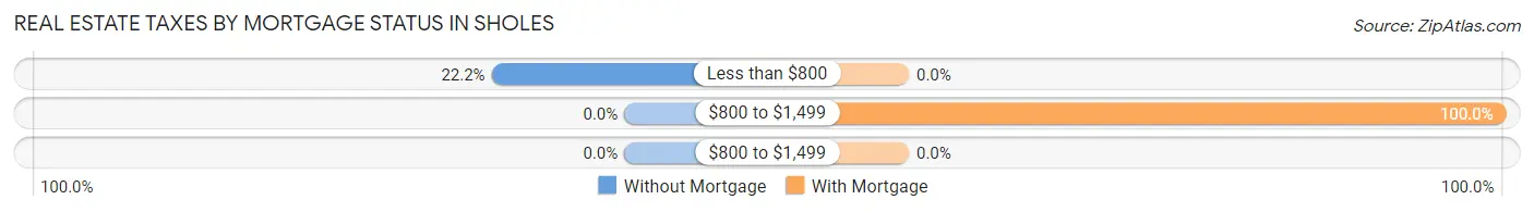 Real Estate Taxes by Mortgage Status in Sholes