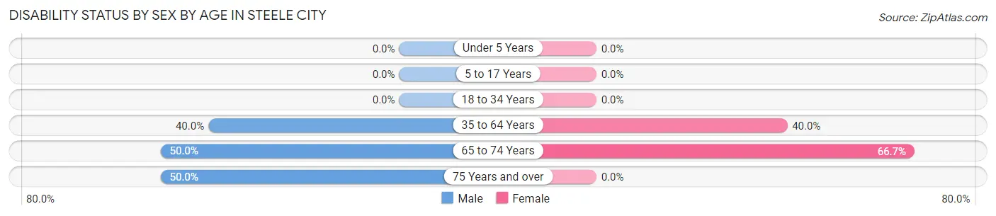 Disability Status by Sex by Age in Steele City