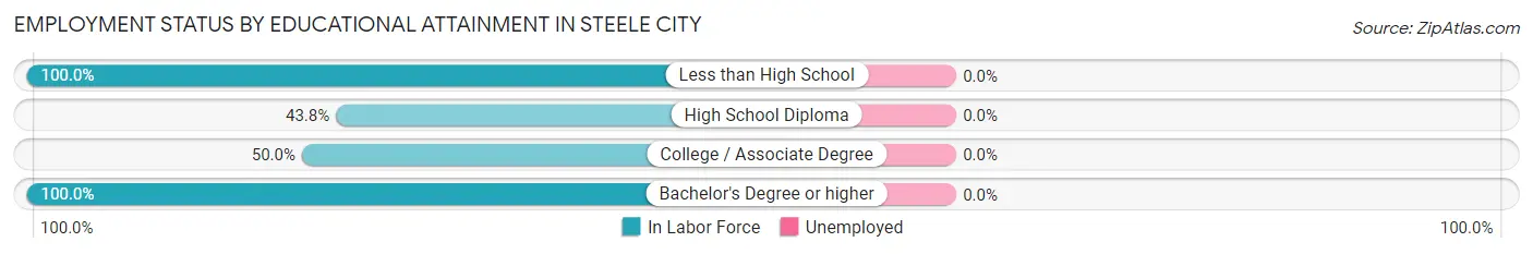 Employment Status by Educational Attainment in Steele City
