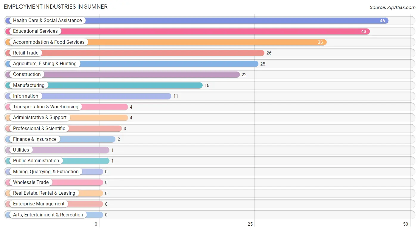 Employment Industries in Sumner