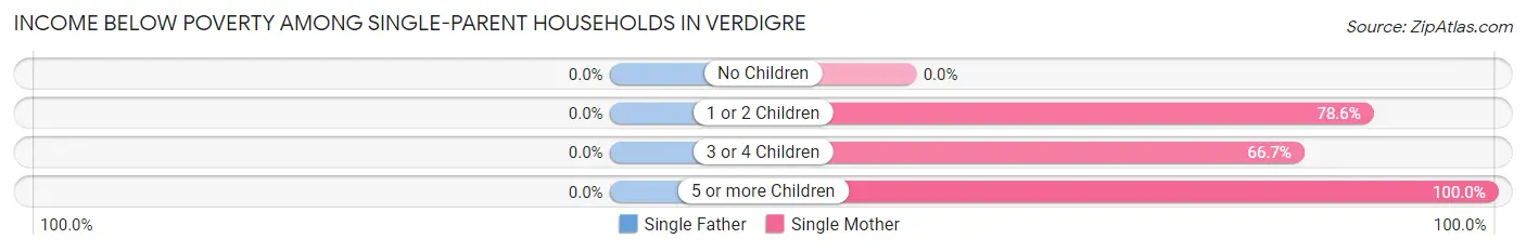 Income Below Poverty Among Single-Parent Households in Verdigre