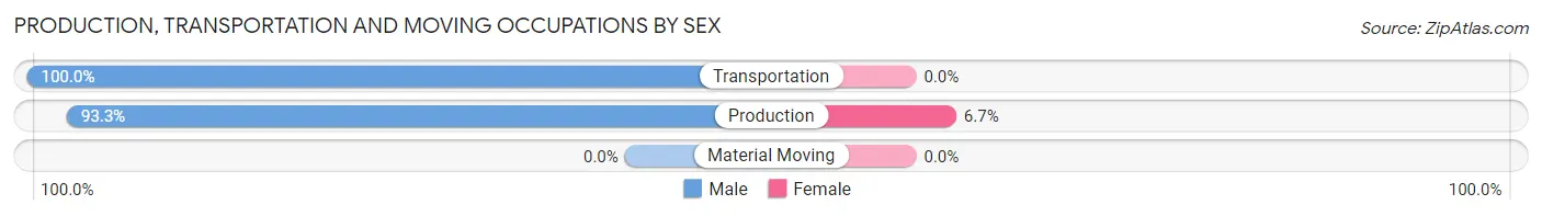 Production, Transportation and Moving Occupations by Sex in Waco