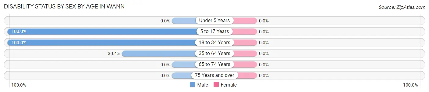 Disability Status by Sex by Age in Wann