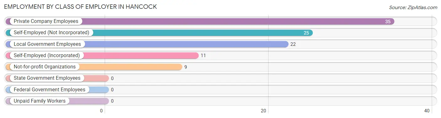 Employment by Class of Employer in Hancock