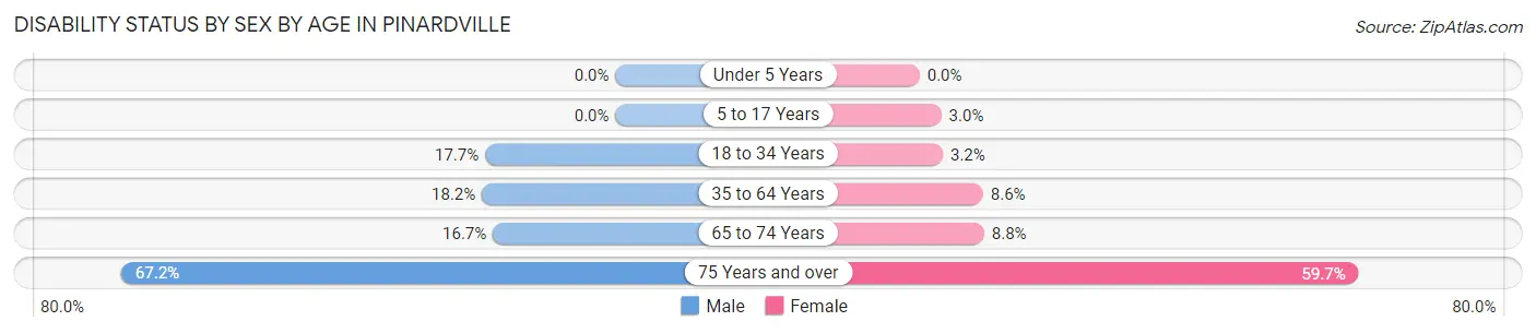 Disability Status by Sex by Age in Pinardville