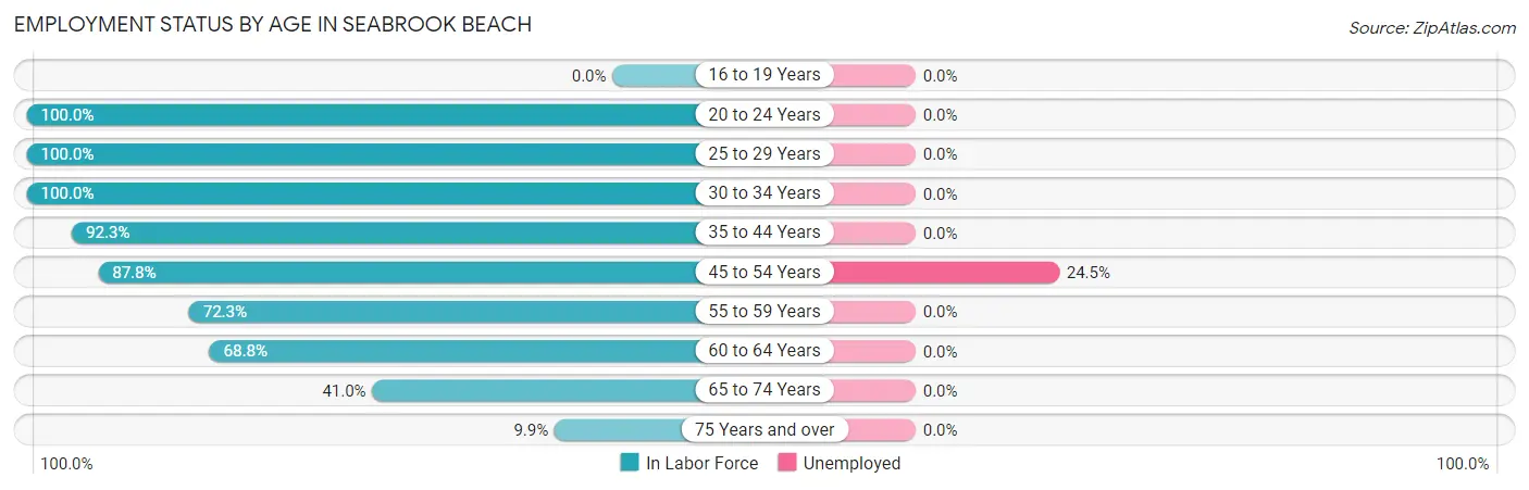 Employment Status by Age in Seabrook Beach