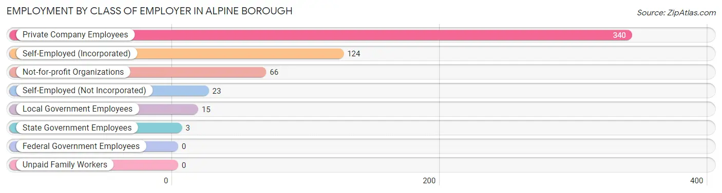 Employment by Class of Employer in Alpine borough