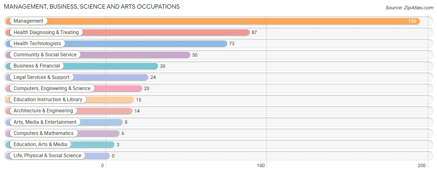 Management, Business, Science and Arts Occupations in Alpine borough