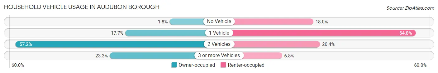 Household Vehicle Usage in Audubon borough