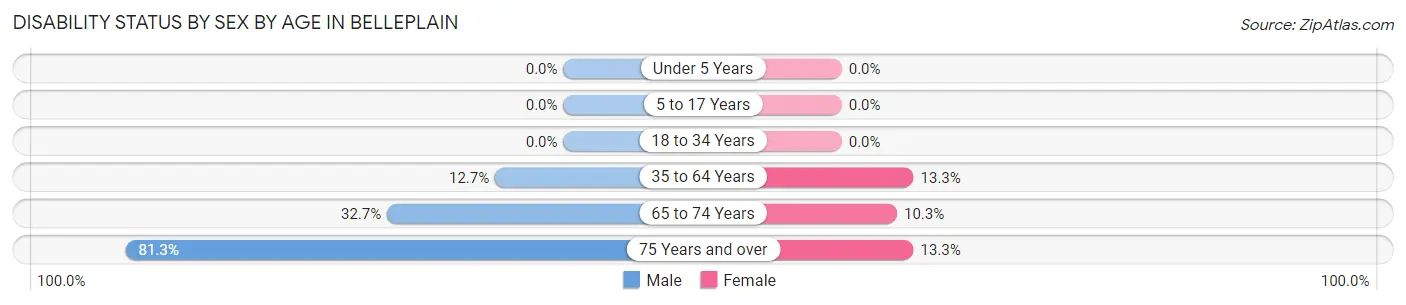 Disability Status by Sex by Age in Belleplain