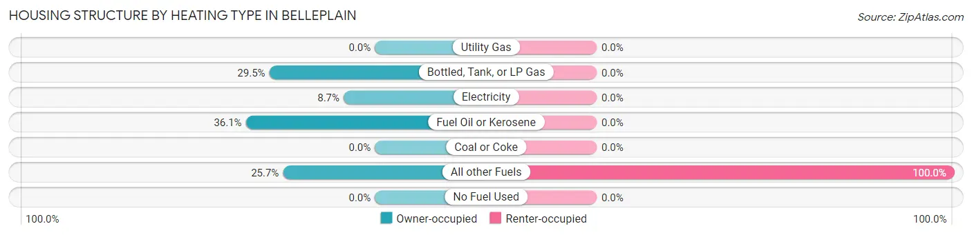 Housing Structure by Heating Type in Belleplain