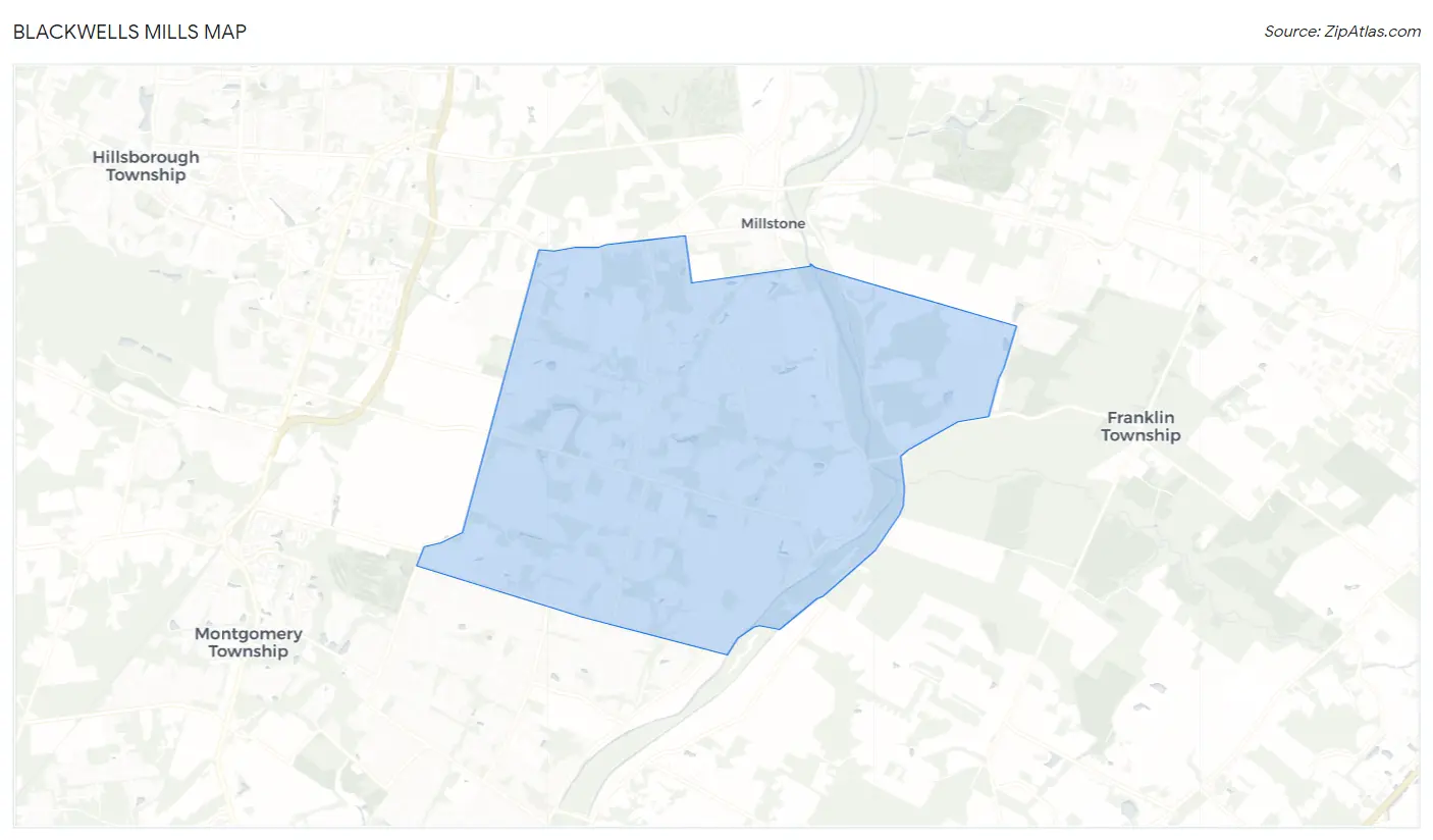 Blackwells Mills Map