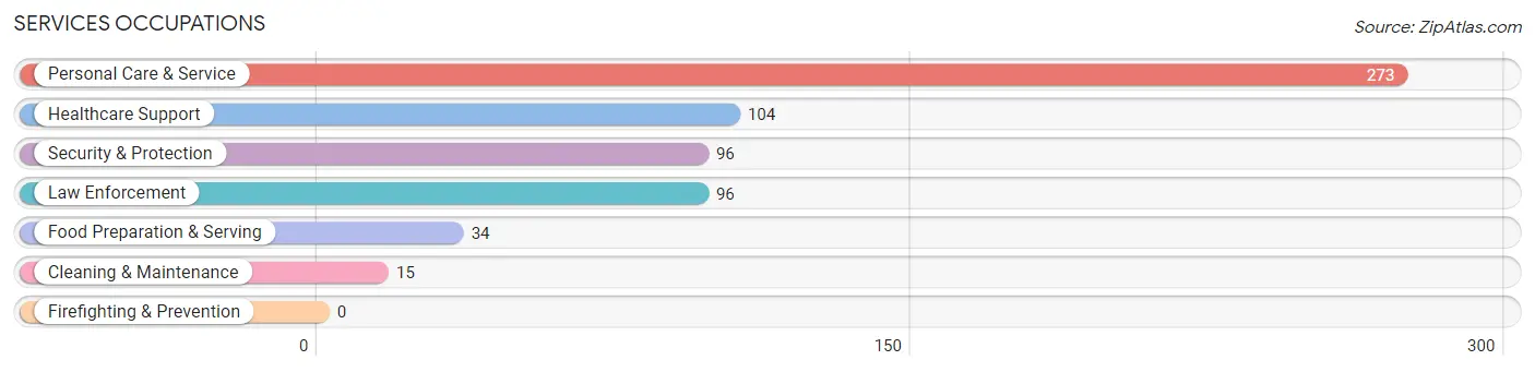 Services Occupations in Blackwells Mills