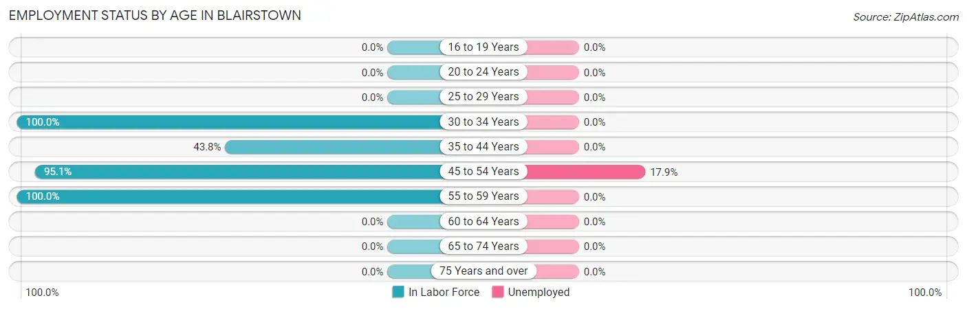 Employment Status by Age in Blairstown