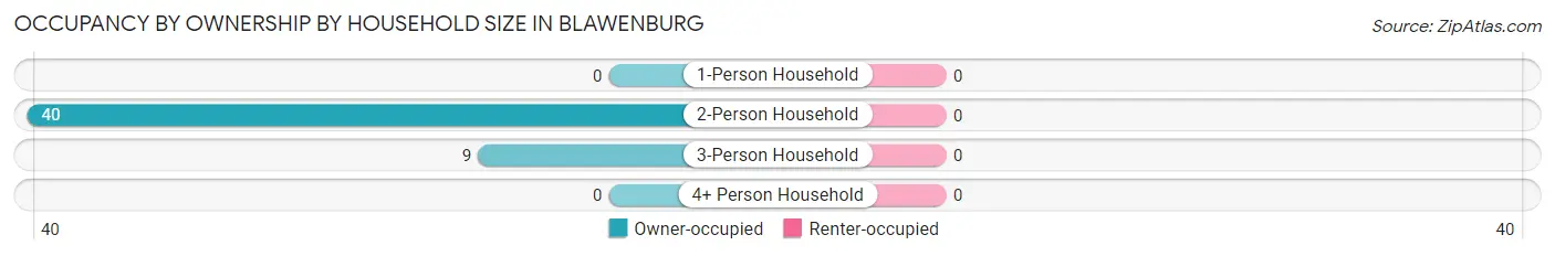 Occupancy by Ownership by Household Size in Blawenburg