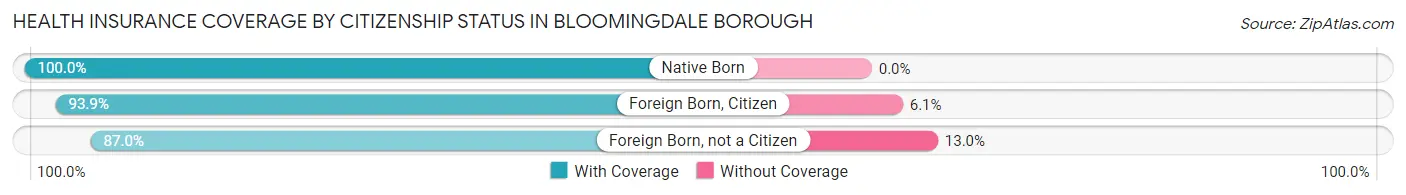 Health Insurance Coverage by Citizenship Status in Bloomingdale borough