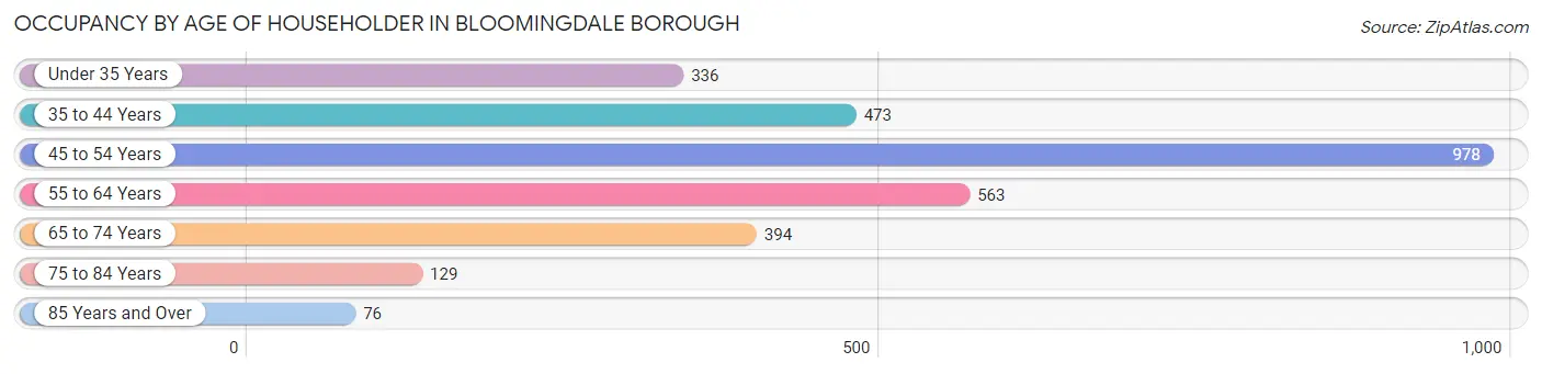 Occupancy by Age of Householder in Bloomingdale borough