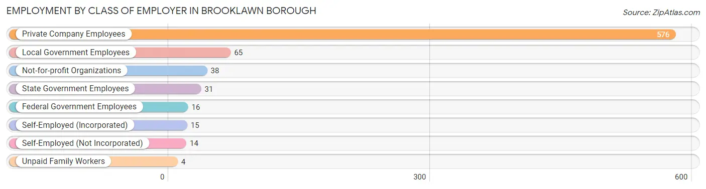 Employment by Class of Employer in Brooklawn borough