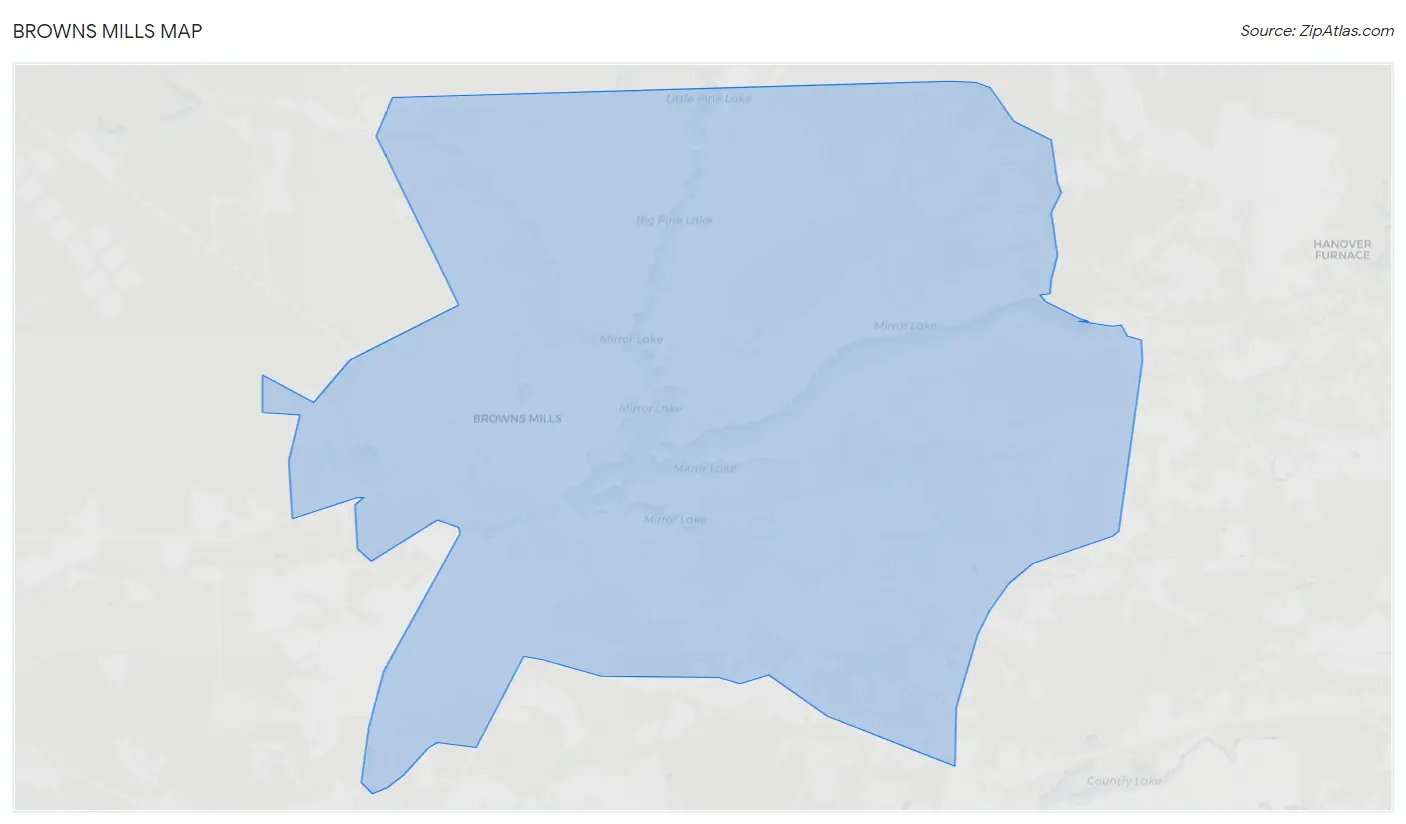 Browns Mills Map