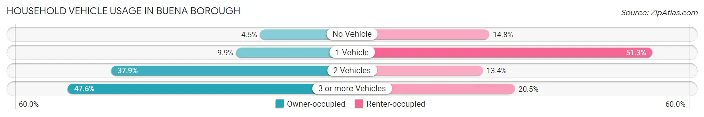 Household Vehicle Usage in Buena borough