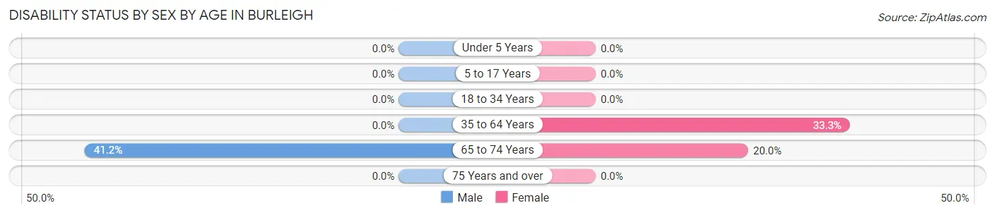 Disability Status by Sex by Age in Burleigh