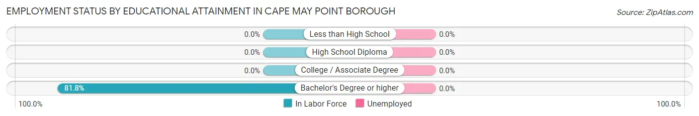Employment Status by Educational Attainment in Cape May Point borough