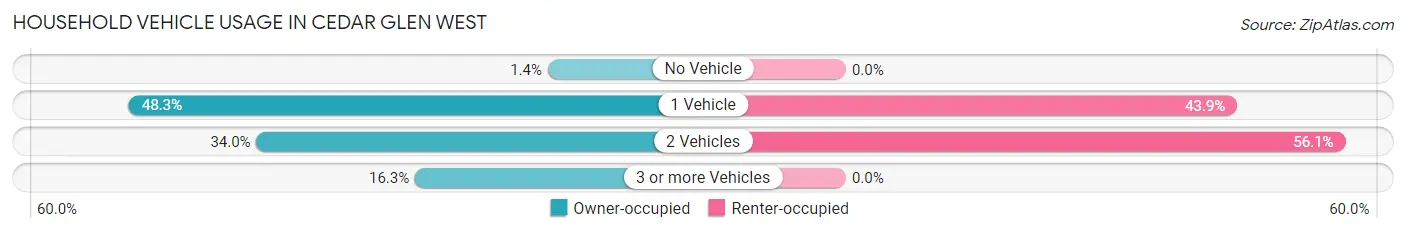 Household Vehicle Usage in Cedar Glen West