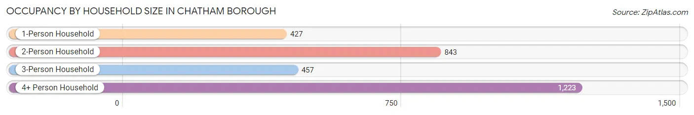 Occupancy by Household Size in Chatham borough