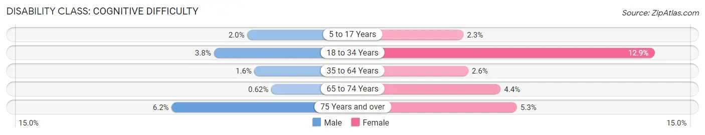 Disability in Cherry Hill Mall: <span>Cognitive Difficulty</span>