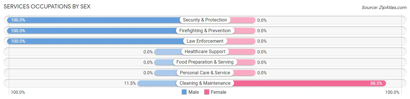 Services Occupations by Sex in Cologne