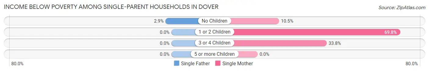 Income Below Poverty Among Single-Parent Households in Dover