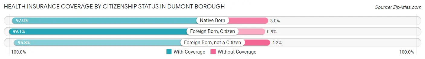 Health Insurance Coverage by Citizenship Status in Dumont borough