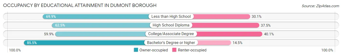 Occupancy by Educational Attainment in Dumont borough