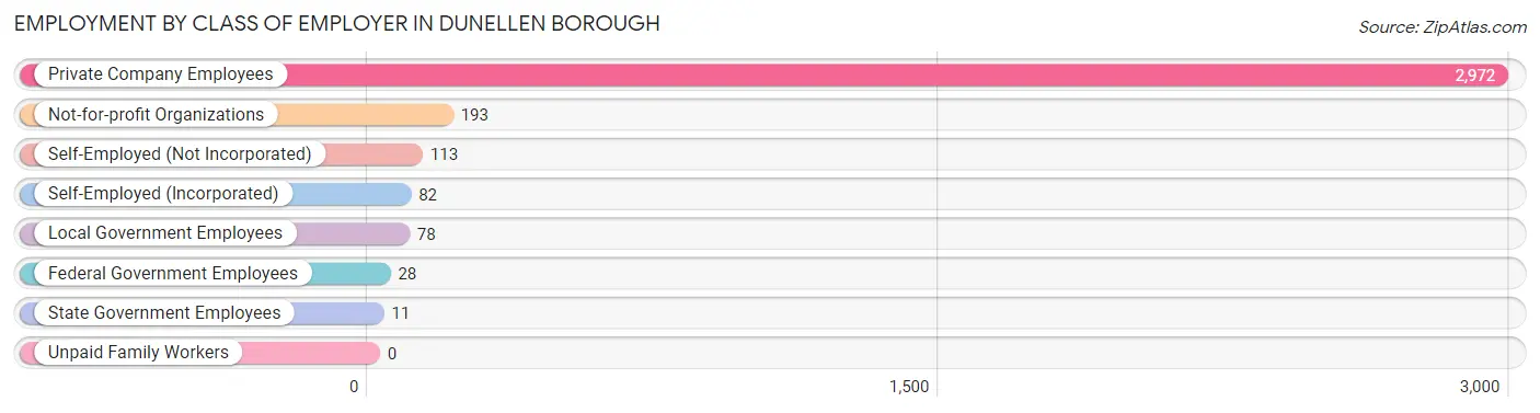 Employment by Class of Employer in Dunellen borough