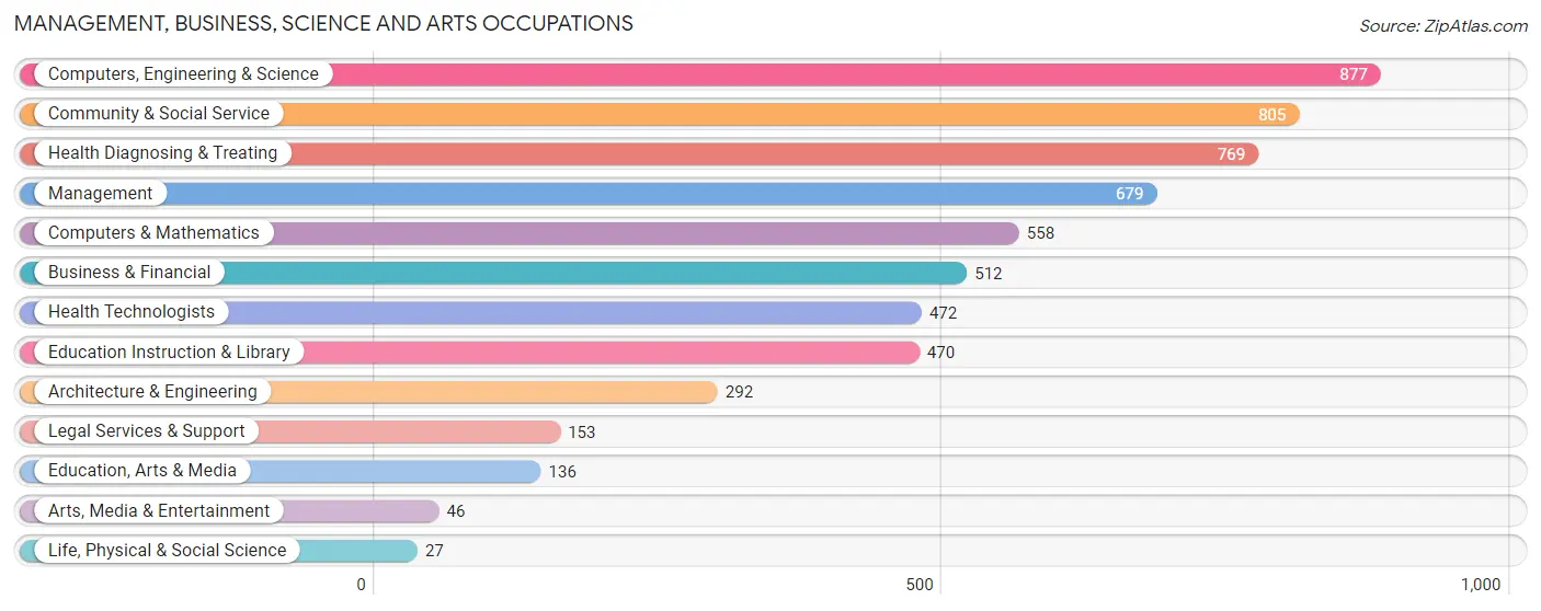 Management, Business, Science and Arts Occupations in Echelon